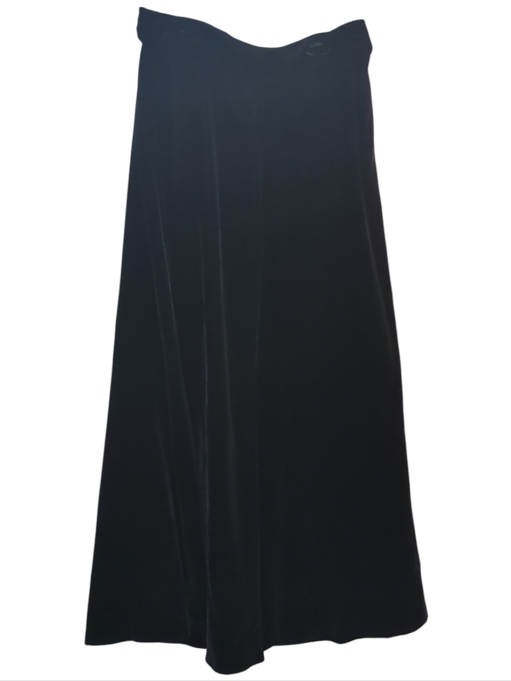 90's Vintage Black Velvet Maxi Skirt NWT Sz 12 Whimsigoth Minimalist Witchy Y2K